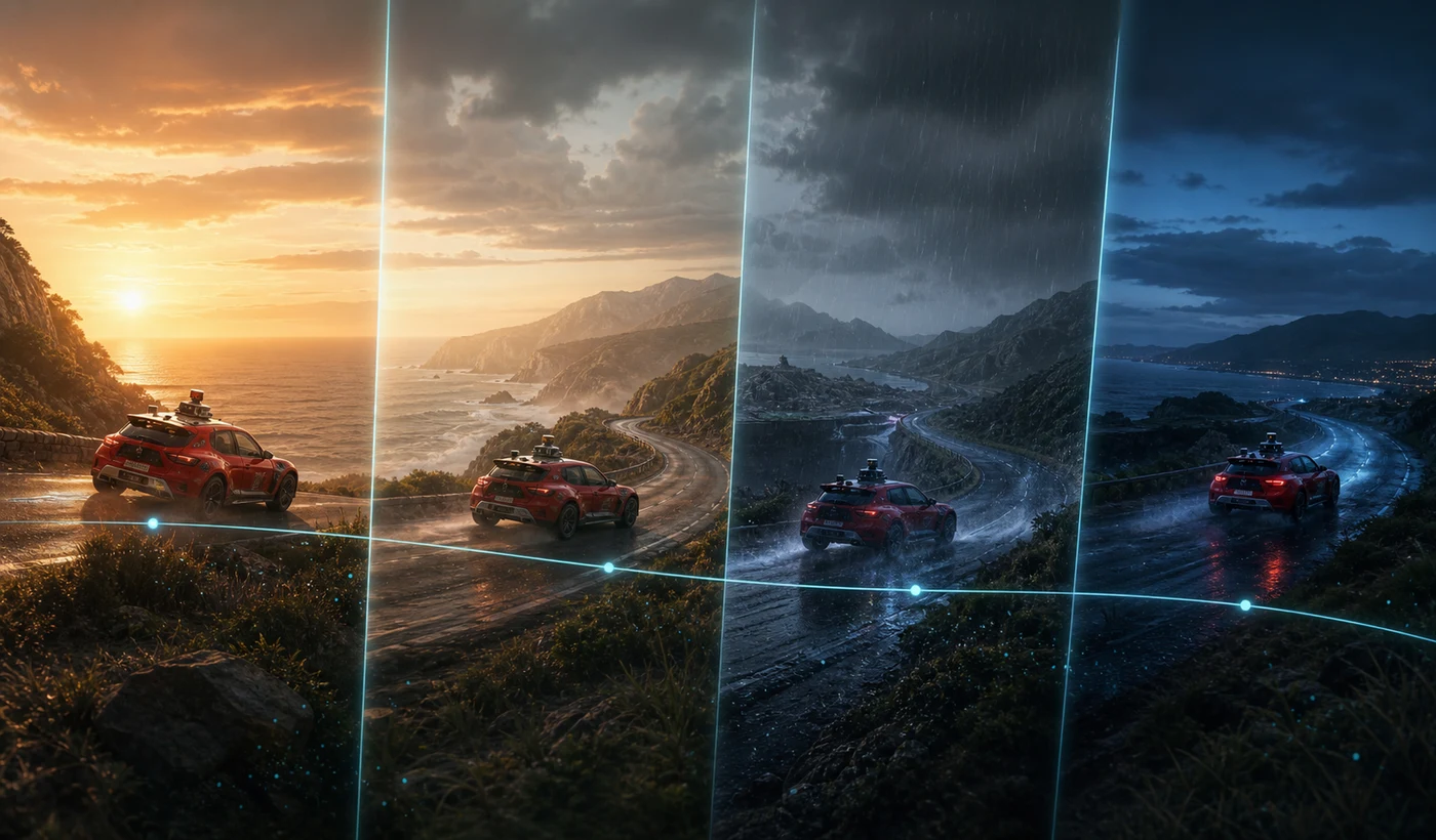 Conceptual visualization of video generation across space and time